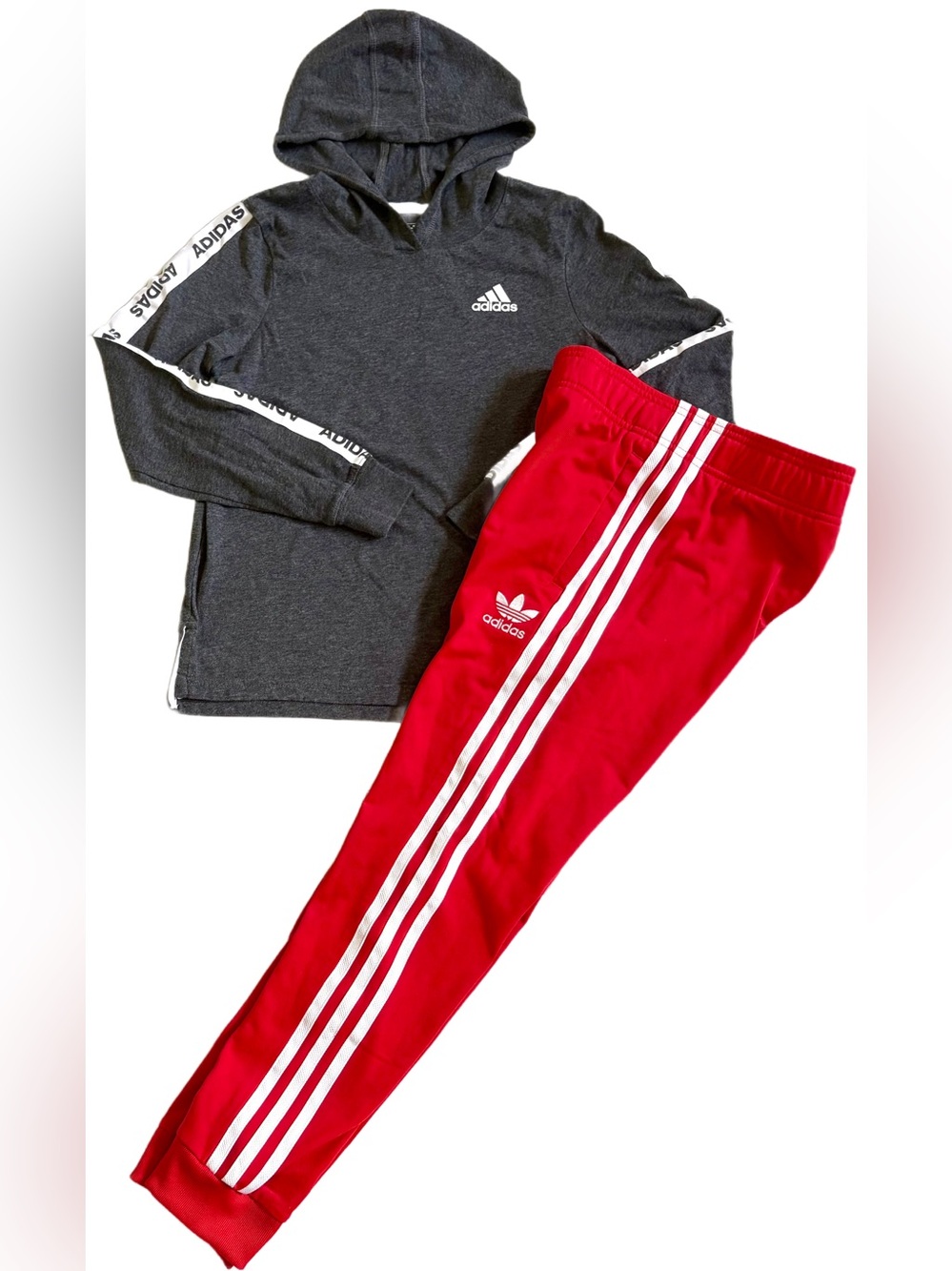 ADIDAS BOYS SIZE 10-12 TOPS, HOODIES AND JOGGERS CLOTHING LOT IN EUC! THIS IS AN - Picture 11 of 16